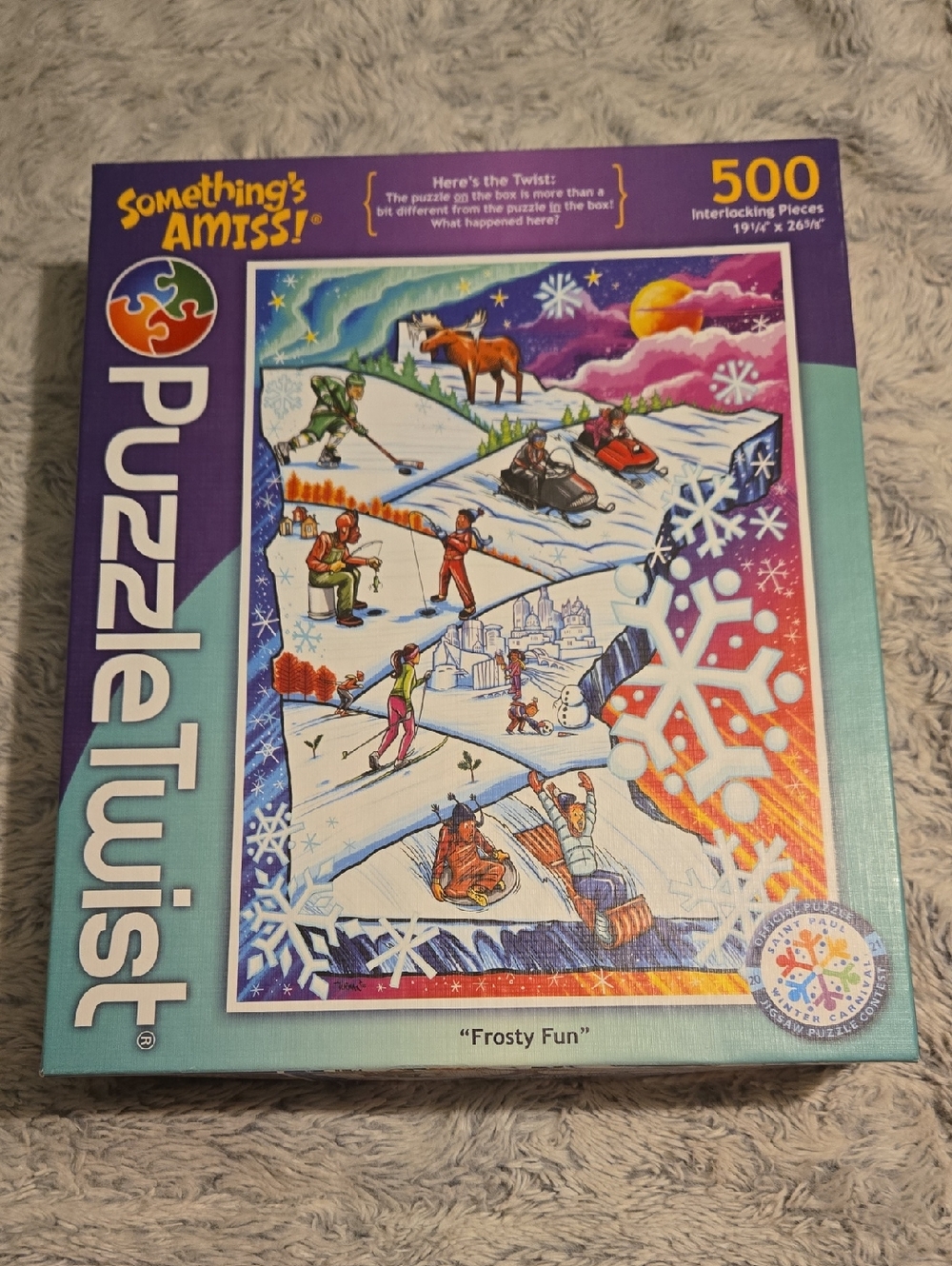 NEW PuzzleTwist "Frosty Fun" 500-Piece Winter Puzzle